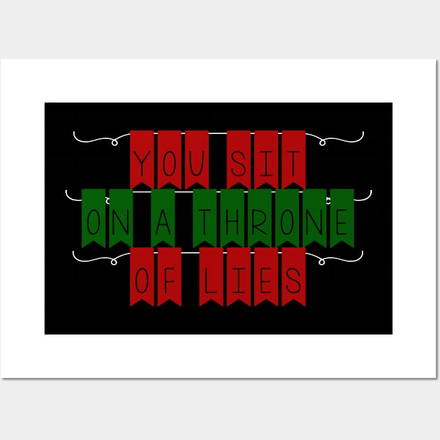 Throne Of Lies Elf Quote Christmas Knit Wall Art by Angel arts